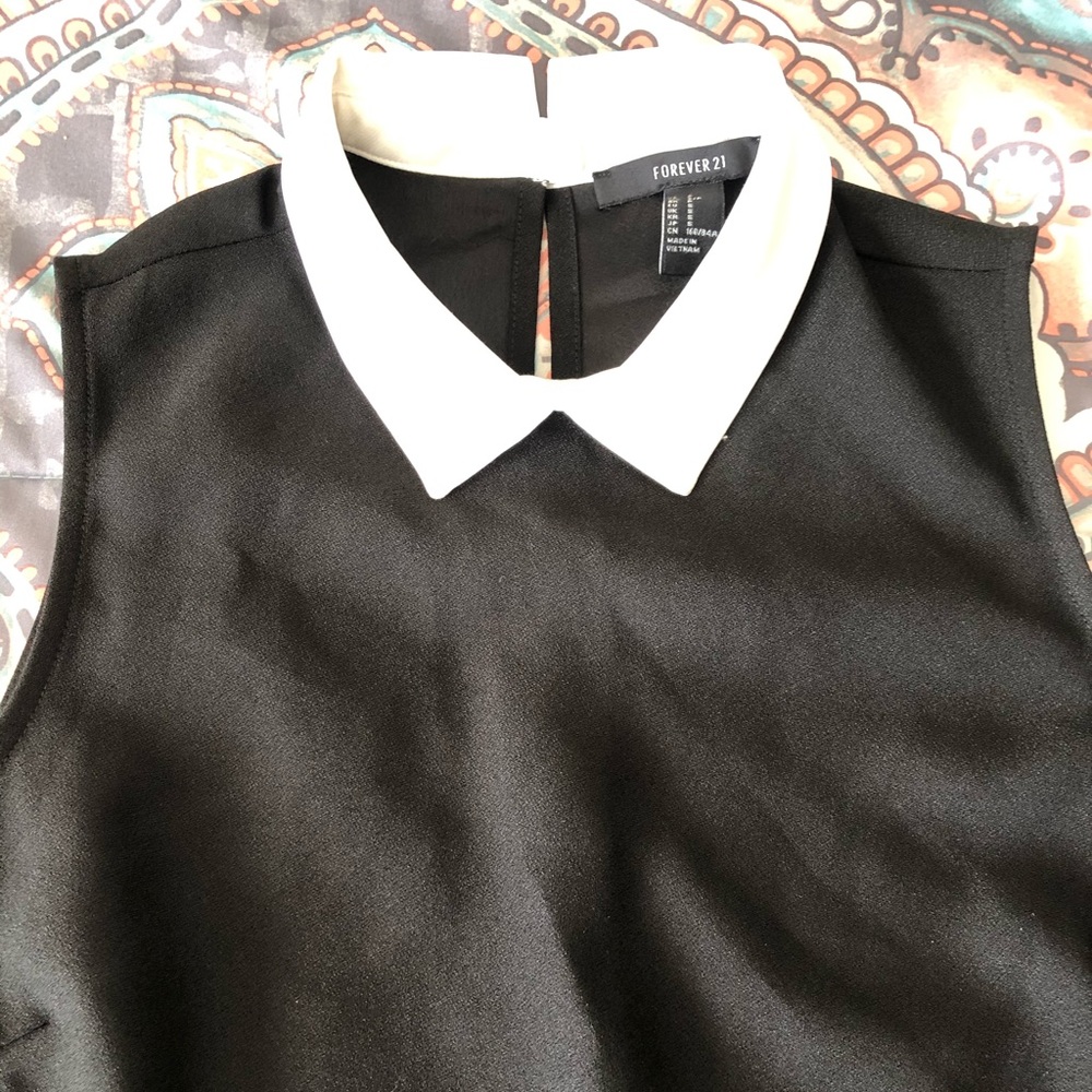 Black collared dress